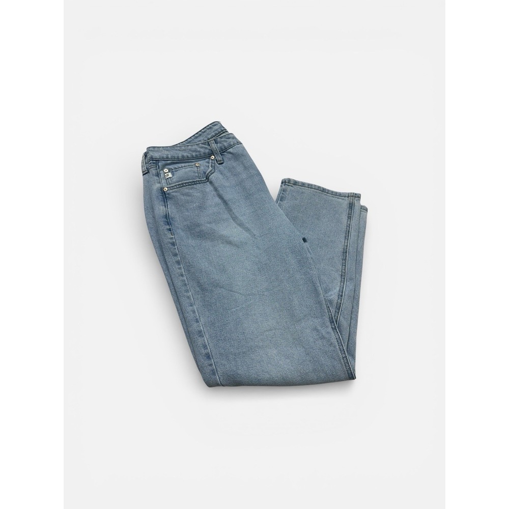 Seven7 Women's Straight Leg Jeans Size 12 Light Wash Stretch‎ Denim